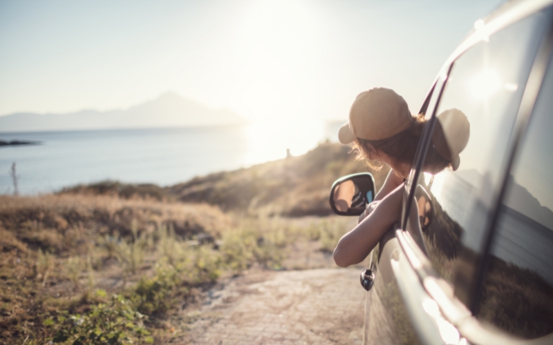 Widok na plażę na Korfu